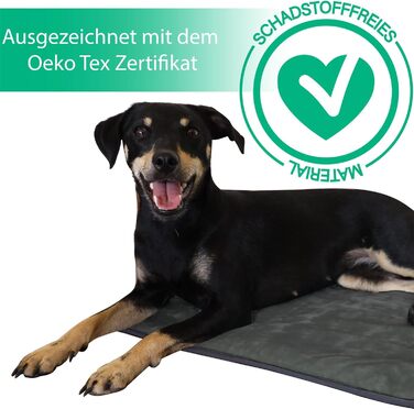 М'яка підстилка для собак Normani - Підстилка для тварин з екологічно чистого матеріалу, 40x50 см, 60x80 см, 70x100 см (Антрацит)