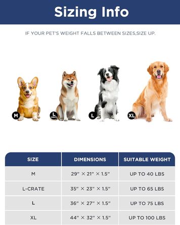 Практичне собаче ліжко для великих собак, 111.8 x 81.3 см, сіре. Зручне, м'яке, для дому та вулиці, двостороннє, з м'яким наповнювачем.