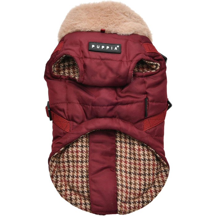 Пупа - теплий зимовий одяг для собак (XL) - Доннаван - тепла та комфортна куртка для собак, винно-червоного кольору