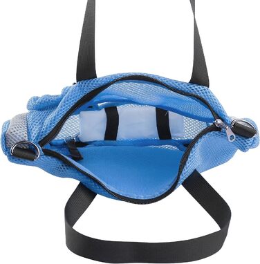 Транспортна сумка для кота/цуценя: переноска для тварин, сумка на плече, для собак та котів, сітка, складана, для подорожей, зелена/блакитна