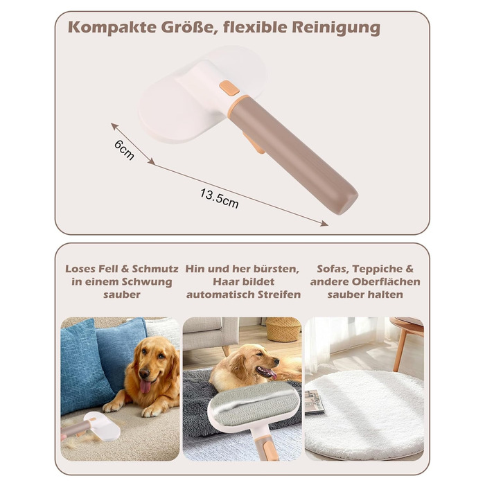 Універсальна щітка для котів та собак з довгим хутром, самоочисна, з нержавіючої сталі, для видалення шерсті та розплутування, з масажними щетинками, зняття шерсті одним натисканням