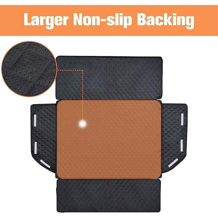 Захист для багажника автомобіля WOWBABEPETS: водовідштовхувальний килимок для собак у SUV, Vans. Великий розмір, неслизький.