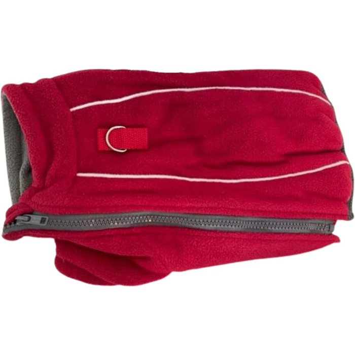 Теплий собачий костюм BoxDog: куртка для собак з поларфлісу, для холодної погоди, маленькі та середні породи, червоний колір, модель Getaway Solids