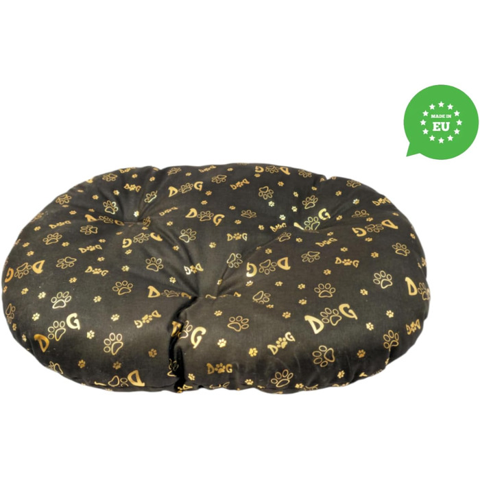 М'який лежак для собак та котів, овальний, 50x34 см, коричневий, миючий