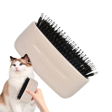 Щітка для котів для видалення шерсті та розпушування | Аксесуар для догляду за довговолосими собаками та котами | Для щоденного використання вдома та в подорожах, біла