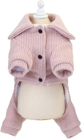 Теплий флісовий пуловер для собак - теплий зимовий одяг для маленьких собак та котів, рожевий