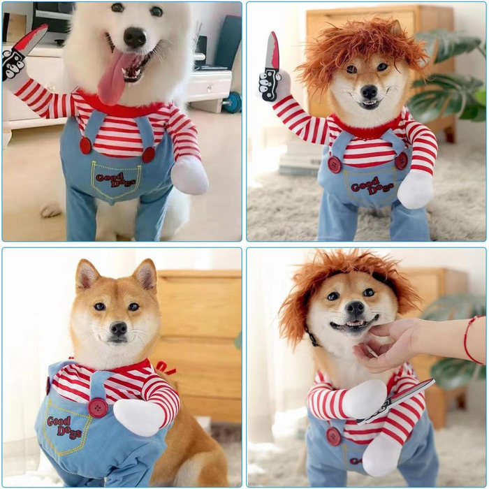 Костюм на Хелловін для собак, одяг для домашніх тварин, жахливий костюм для собак, вечірковий одяг для собак, для середніх та великих собак XL