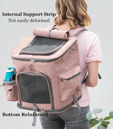 Рюкзак для собак та котів з сіткою, переноска для маленьких собак та котів, жовта, 28x27x43 см