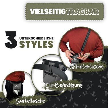 Сумка для ласощів SnackKeeper з магнітною застібкою, 650 мл, з дозатором пакетів для вигулу собак, на пояс, сірого кольору