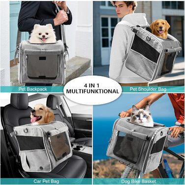 Фаркоп для собак Haiou: стабільний велосипедний кошик до 7 кг, не підходить для електровелосипедів | Безпечний та комфортний, з патентованим кріпленням, вологостійкий