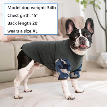 Теплий зимовий халат-піжама для собак, комбінезон, теплий одяг для собак, халат, швиний одяг для маленьких та середніх собак (Камуфляж, різні розміри)