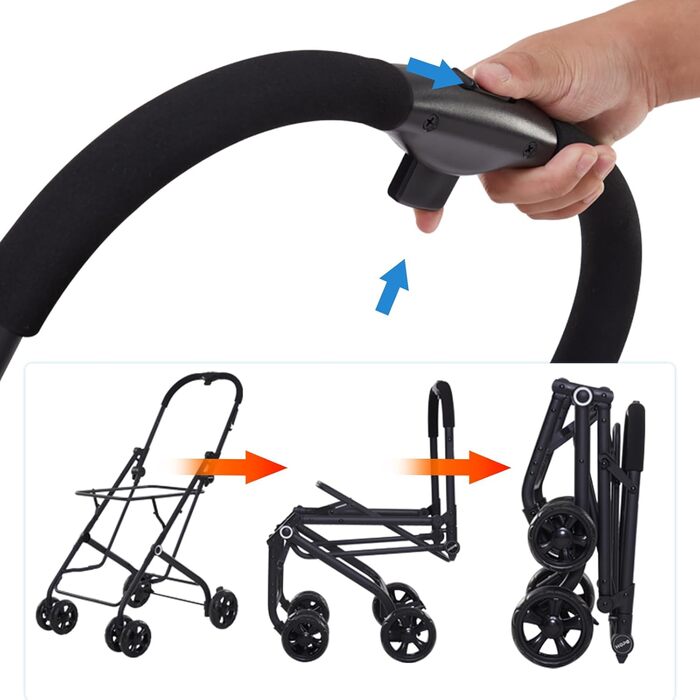 Дитяча коляска для собак 4-в-1, блакитна: для малих/середніх собак, з сумкою-переноскою, для 2 собак/кішок