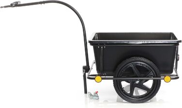 Причіп для велосипеда Wiltec, 158x69x51 см, вантажопідйомність 80 кг, об'єм 90 л, з кузовом, зчепленням та повітряними шинами