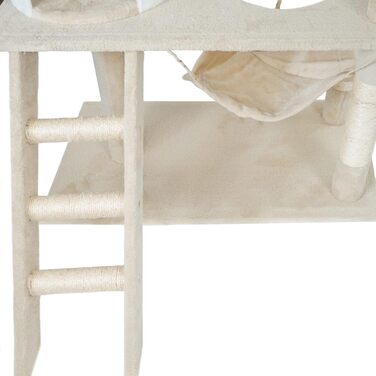 Дерево для котів Wiltec у бежевому кольорі, 141 см, з сизалю, будиночком, гамаком та лежанкою