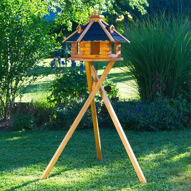 Дерев'яний будиночок для птахів Vogelvilla V18, великі розміри L/XL/XXL, годівниця для птахів