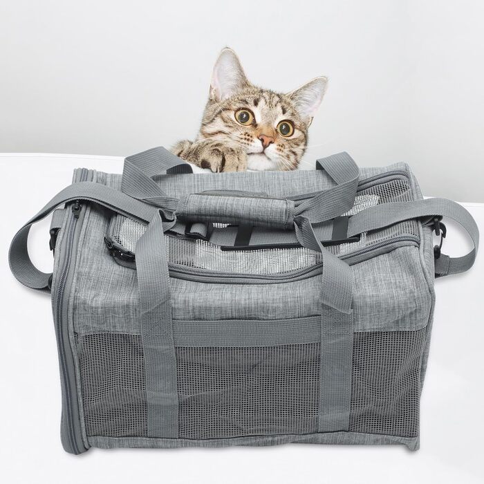 Транспортна сумка для котів Muelodsic: складана, дихаюча сітка, водонепроникна, містка