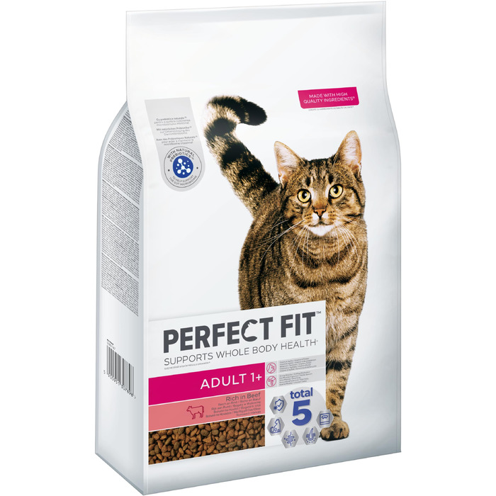 Сухий корм для дорослих котів Perfect Fit Adult 1+ з яловичиною, 7 кг