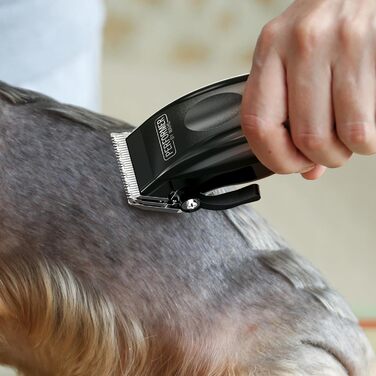 Машинка для стрижки тварин Wahl Performer Pet Clipper: повний набір для догляду за шерстю, леза з вуглецевої сталі, 4 насадки (3, 6, 9, 13 мм), чорний колір