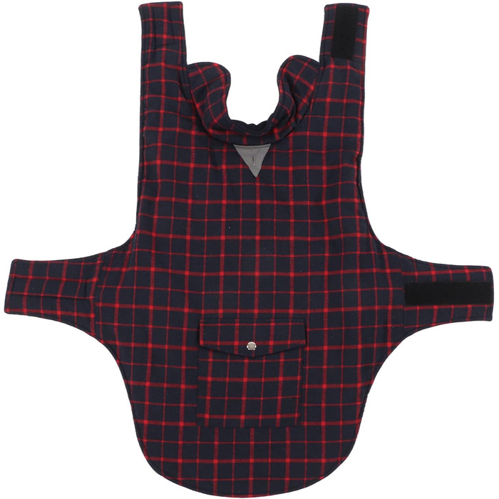 Зимова куртка для собак, теплий вітрозахист, в клітинку, для малих, середніх та великих собак, тепла флісова куртка для активностей на холодному повітрі (розмір XXL)