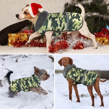 Dogcheer теплий водонепроникний зимовий костюм для собак з відбивачем і застібкою, регульований, святковий, для малих, середніх і великих порід, для холодної погоди