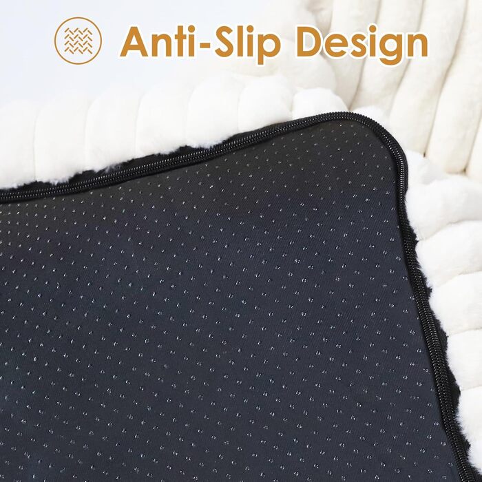 Килимок для котів XIAPIA з м'якою тканиною, 50x48x15 см. Ортопедичний лежак для котів та маленьких собак, білий.