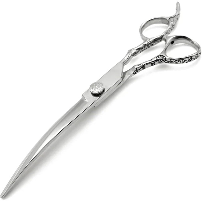 Професійна вигнута ножиця для грумінгу собак та котів з нержавіючої сталі 440C (7.5 дюймів)