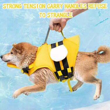 Жилет рятувальний для собак XiXiRan з ручкою, світловідбиваючий, регульований, для безпечного плавання