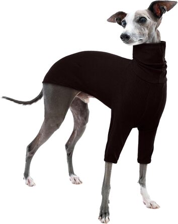 Пуловер з коміром-стійкою для гончаків, теплий зимовий одяг, куртка для гончаків, одяг для собак середнього розміру, теплий пуловер для собак (M, Коричневий)