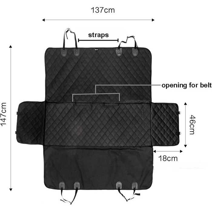 Захисний чохол на сидіння автомобіля для собак, 5 шарів, лежанка для собак, водовідштовхувальний, стійкий до подряпин, нековзний, універсальний з боковими клапанами та блискавкою, для авто, SUV, вантажівок