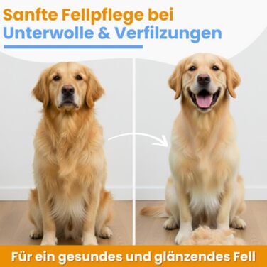 Щітка для видалення підшерстка та ковтунів Fellzauber, оранжева