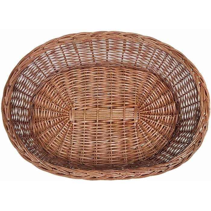 Ліжко для собак і котів vidaXL, натуральна лоза, 90×65×14 см