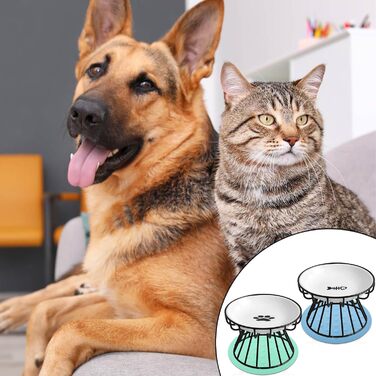 Набір мисок для котів 2 шт. з піднятою платформою, металевий каркас, анти-блювотні миски для котів та кошенят