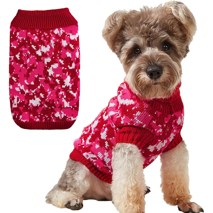 Світшот для собак Jecikelon, камуфляж, з коміром-стійкою, теплий, для маленьких собак та котів, розмір L, зелений