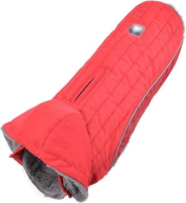 Зимова куртка для собак, теплий пуховик-мандель для тварин, костюм для собак, червоний, розмір M (43-53 см)