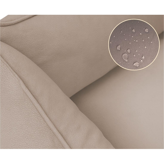 Ортопедичне ліжко для собак Knuffelwuff Oliver, M-L - Зручне, легко миється, з ефектом замші, з піною з пам'яті, водовідштовхувальне, миється, для собак маленьких та великих порід (85 x 63 x 23 см, світло-коричневе)