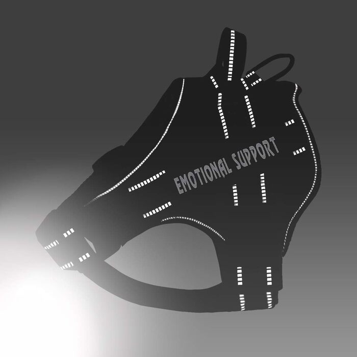 Шлейка для собак Voopet для емоційної підтримки, професійний сервіс, для малих, середніх та великих собак, світловідбиваюча, дихаюча та регульована, запобігає тязі/нудоті, ESA XXS (рожево-рожевий)