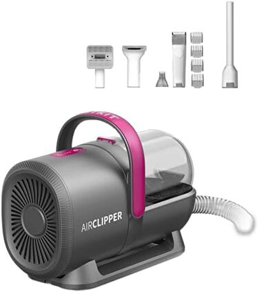 PETKIT Airclipper 5-в-1: професійний пилосос для грумінгу тварин з набором для стрижки кігтів, об'ємом 1,4 л, щіткою для котів та собак, інструментом для видалення шерсті