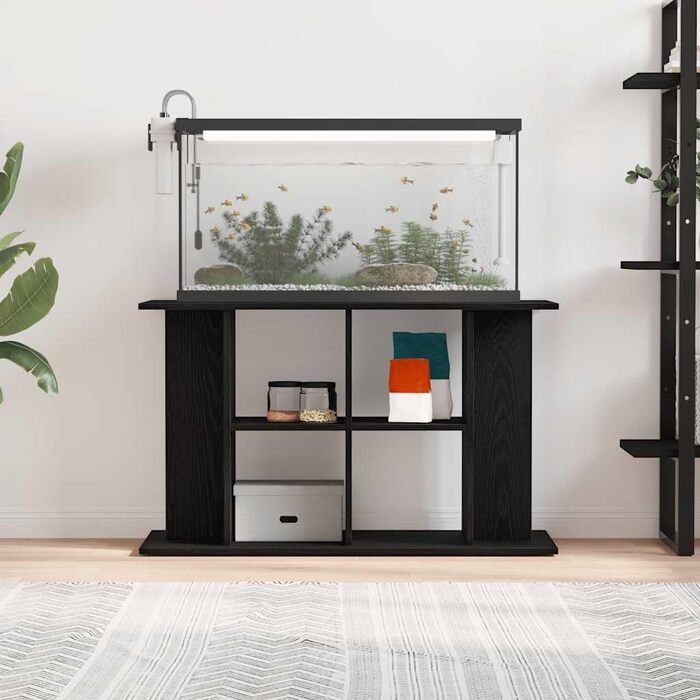 Тумба для акваріума vidaXL 100x40x60 см, чорний дуб, ДСП, міцний акваріумний стелаж