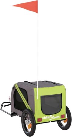 Кошик для велосипеда для собак, зелено-сірий, Oxford, вантажопідйомність 30 кг, Model 93871