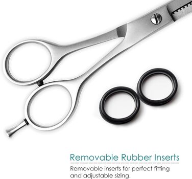 Професійна ножиця для догляду за волоссям, ножиці для стрижки, леза гострого бритви, загальна довжина 16,5 см, з шкіряним чохлом