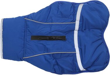 Теплий зимовий одяг для собак, куртка для собак, плюшевий нашийник з нейлону для маленьких та середніх собак з світловідбиваючим дизайном (Блакитний, L)