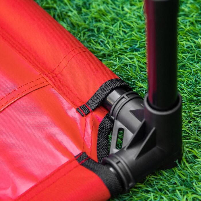 Підвищене собаче ліжко PawHut з охолоджуючим ефектом, переносна сумка, металевий каркас, оксфордська тканина, висока щільність, 92 x 76 x 18 см (червоний, 61x46x18 см)