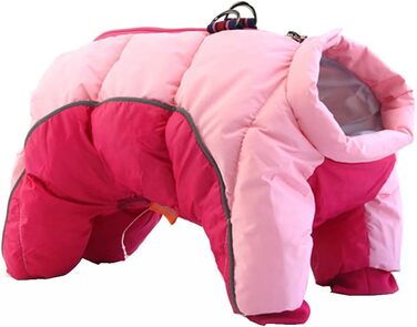 Зимова куртка для собак, теплий бавовняний халат для чотирилапих, водонепроникний, рожевий (3XL)