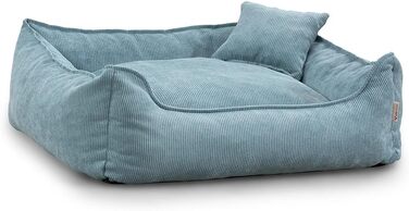 Gutekissen® Lucky: М'яке собаче ліжко - зручне лежанка для собак великих та малих порід. Легко миється, з поліуретановою начинкою та знімним чохлом (Блакитний, XL - 100x75)