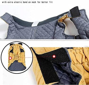 Зимова куртка для собак, теплий халат, тепла жилетка для собак, тепла термоодяг для домашніх тварин, зручний халат, ретро-куртка для собак маленьких, середніх та великих порід (червоний, L)