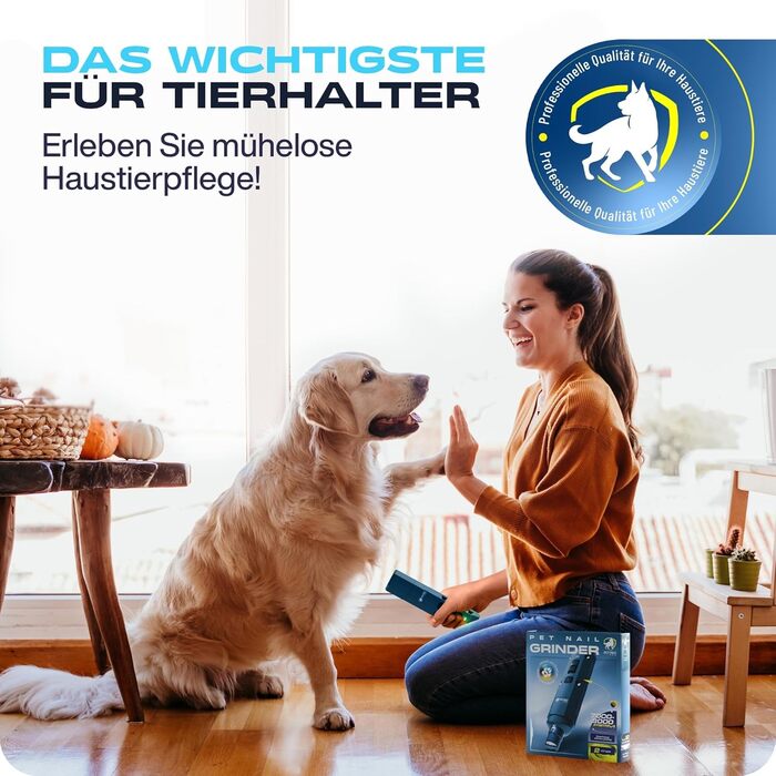 Електрична пилка для кігтів собак PETPROVED з LED підсвічуванням, електрична точилка для кігтів, безпечна і тиха, для догляду за кігтями собак і котів
