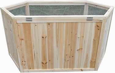 Дерев’яна клітка для гризунів Melko, 115x60x58 см, 3 поверхи, з 2 будиночками, 3 драбинками та 2 гойдалками, вольєр для хом’яків і мишей