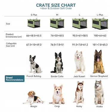 Складаний переноска-транспортер для собак PETSFIT, зелений, розмір L