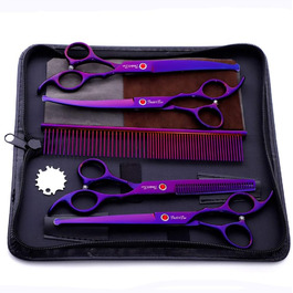 Набір для грумінгу тварин: професійні ножиці для собак та котів (з нержавіючої сталі)