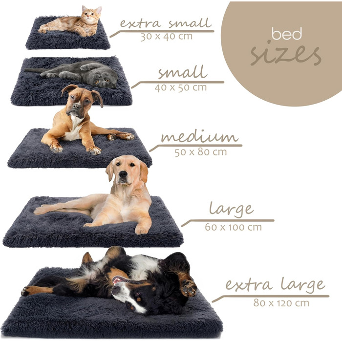 М'яке ліжко для собак та котів Paco Home, Donut, антрацит, 100 см